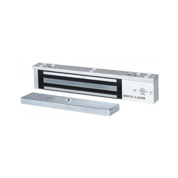 Single-door Electromagnetic Lock with 600-lb (272kg) holding force. 12 or 24 VDC operatio
